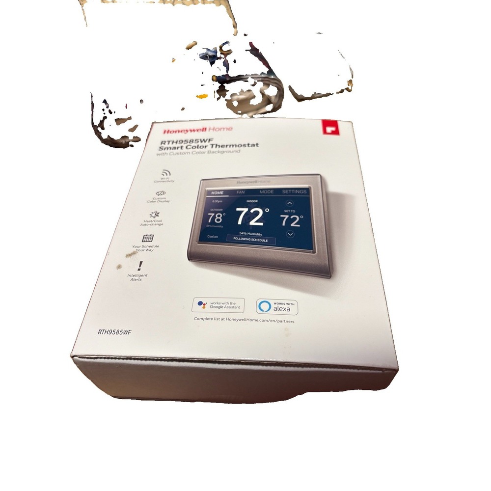 Honeywell Home Wi-Fi Smart Color 7-Day Programmable Thermostat Silver RTH9585WF